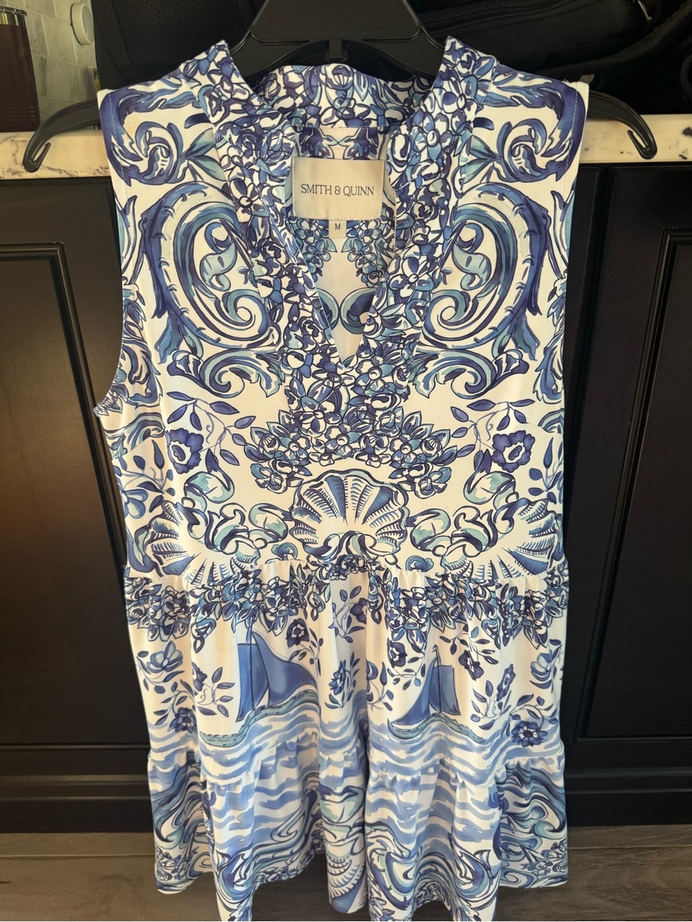 Smith & Quinn Sundress Tatum Port Porcelain blue/white day dress